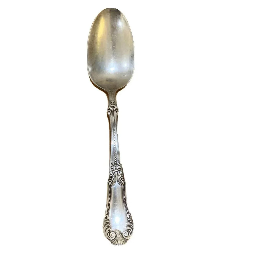 Vintage Antique 1847 Rogers Bros-12 Lotus Pattern Silverplate Serving Spoon